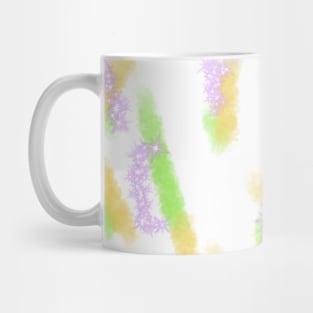 Green yellow watercolor lines art Mug